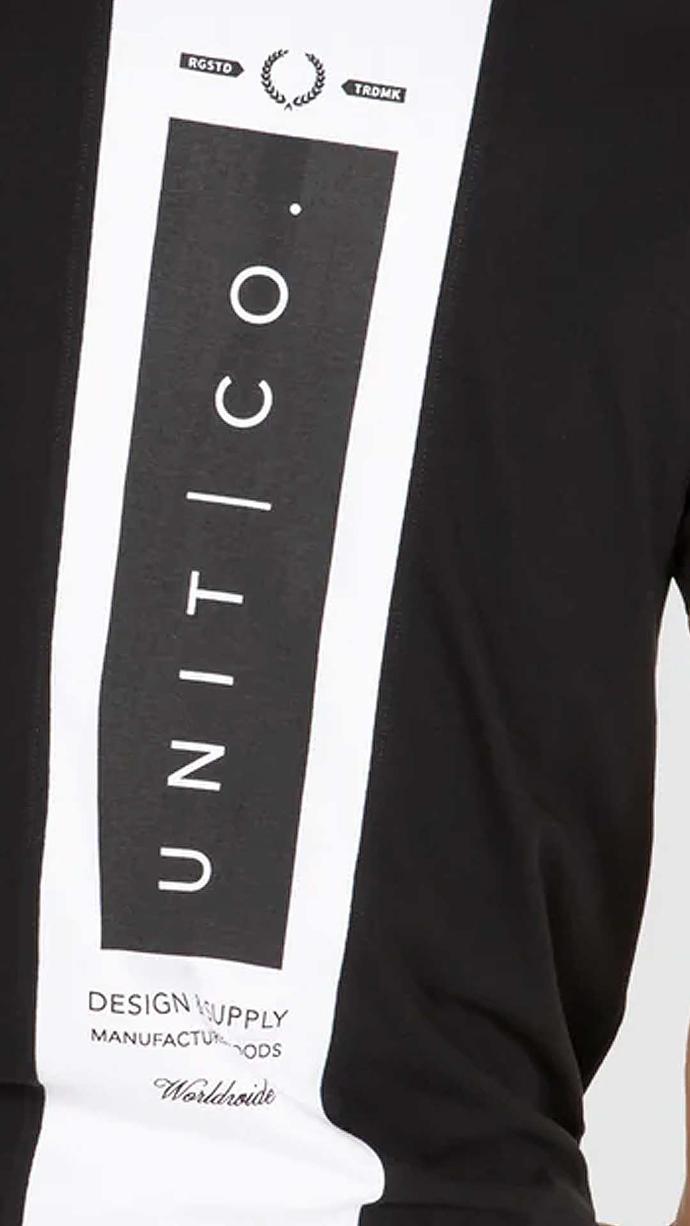 close up of the back of the UNIT Men's Tee Hideout in black