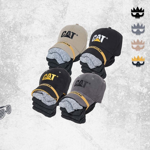 [1490046] CAT Cap/Sock Bundle 5Pk